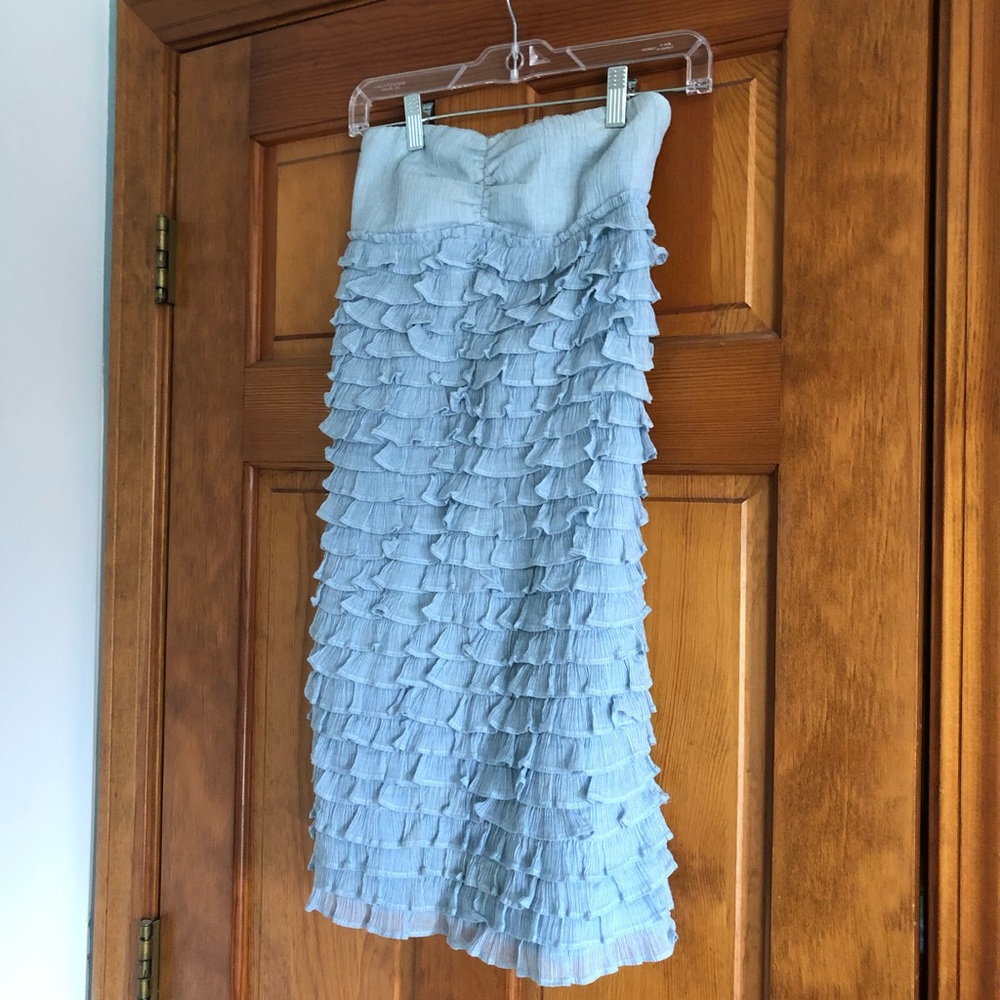 J.Crew ruffled strapless dress